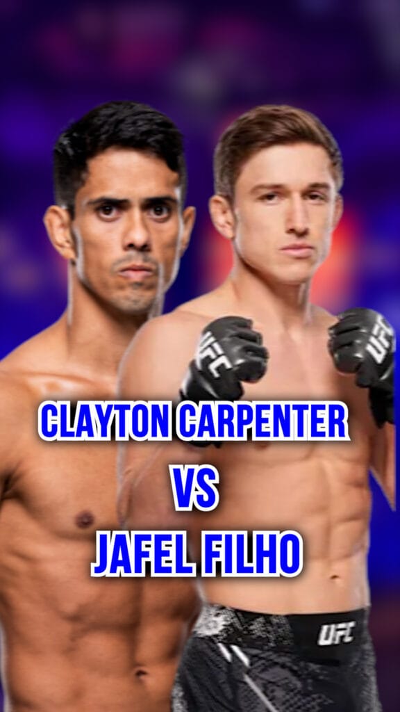 poster for Jafel Filho vs Clayton Carpenter UFC Fight Night Oct 1