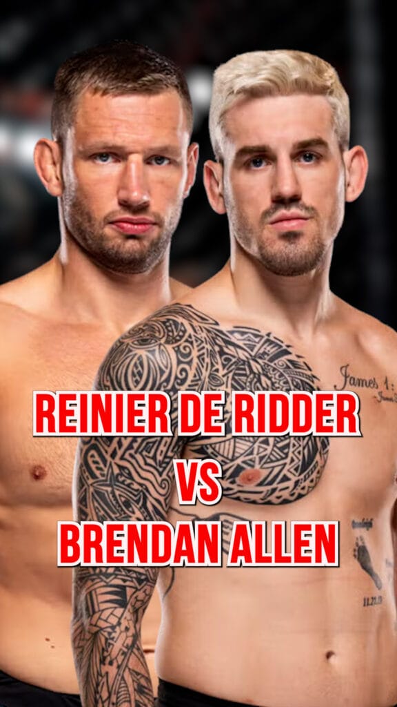 De Ridder vs Brendan Allen UFC Fight Night event – watch updates with Zyra IPTV.